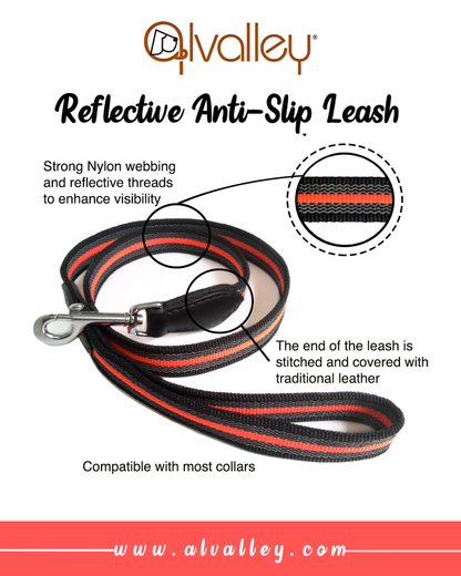 Alvalley Reflective Anti-Slip Snap Leash