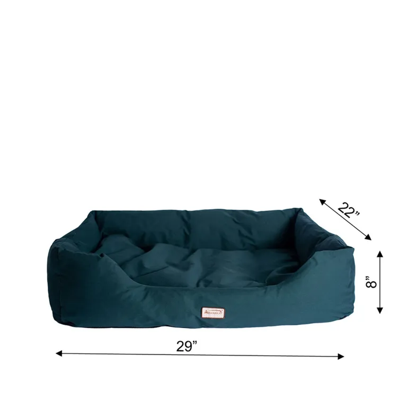 Armarkat Bolstered Dog Bed, Anti-Slip Pet Bed, Laurel Green