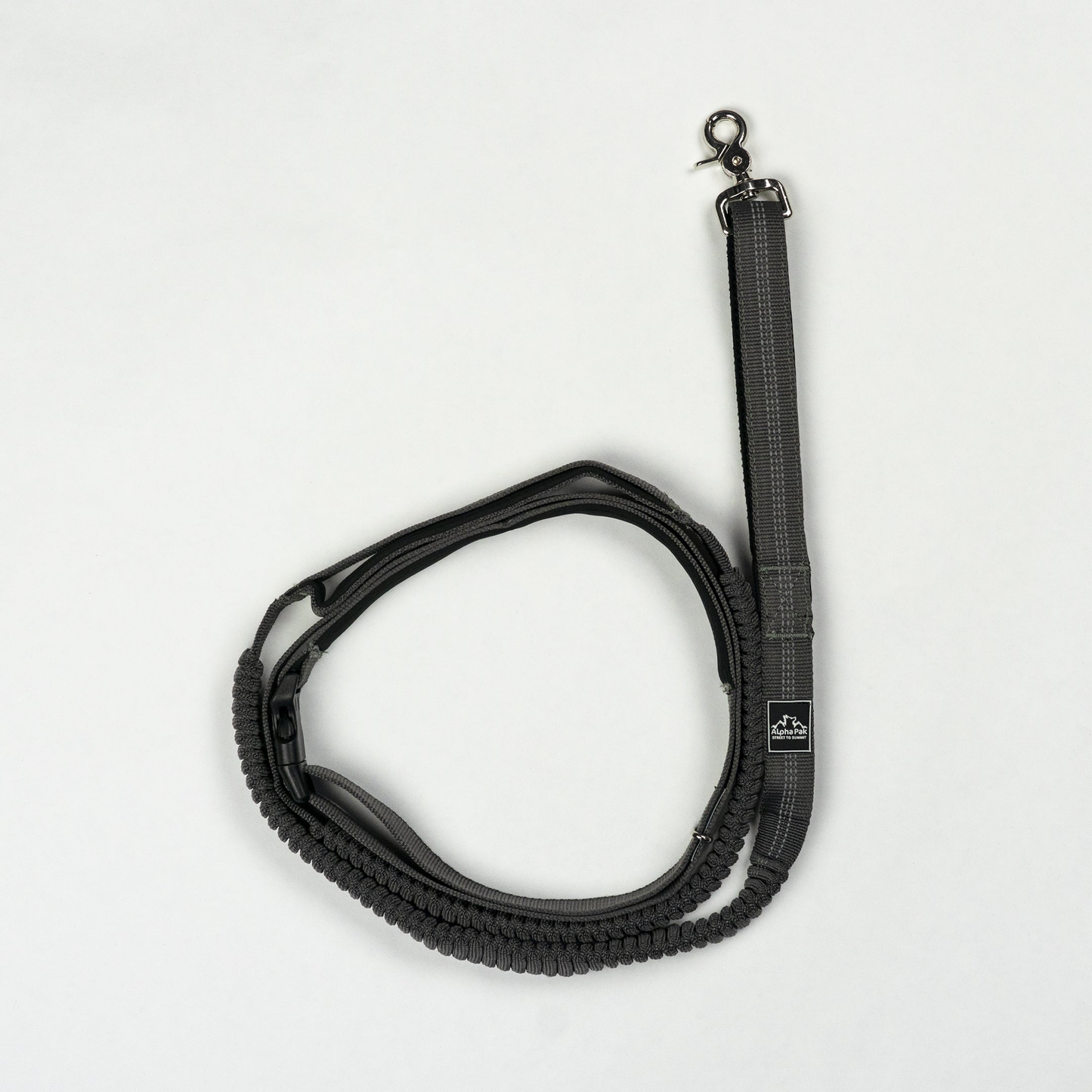 Cascades Graphite Stretchable Runner Dog Leash