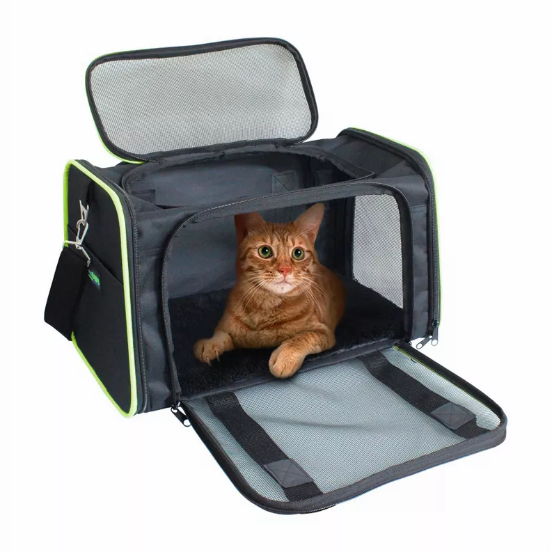 GOOPAWS Soft-Sided Kennel Pet Carrier for Small Dogs, Cats, Puppy, Air –
