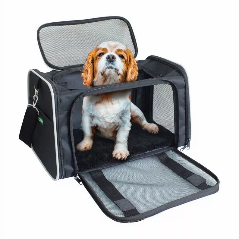 GOOPAWS Soft-Sided Kennel Pet Carrier for Small Dogs, Cats, Puppy, Airline Approved Cat Carriers Dog Carrier Collapsible, Travel Handbag & Car Seat