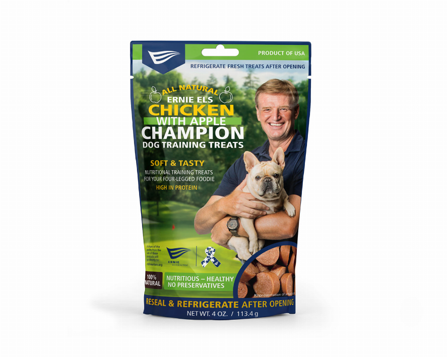 Ernie Els Champion Dog Treats made from Chicken and Apple
