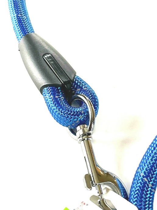 Large Dog Leash Rope Heavy Duty Reflective Nylon Material Excellent 3ft Size Blue