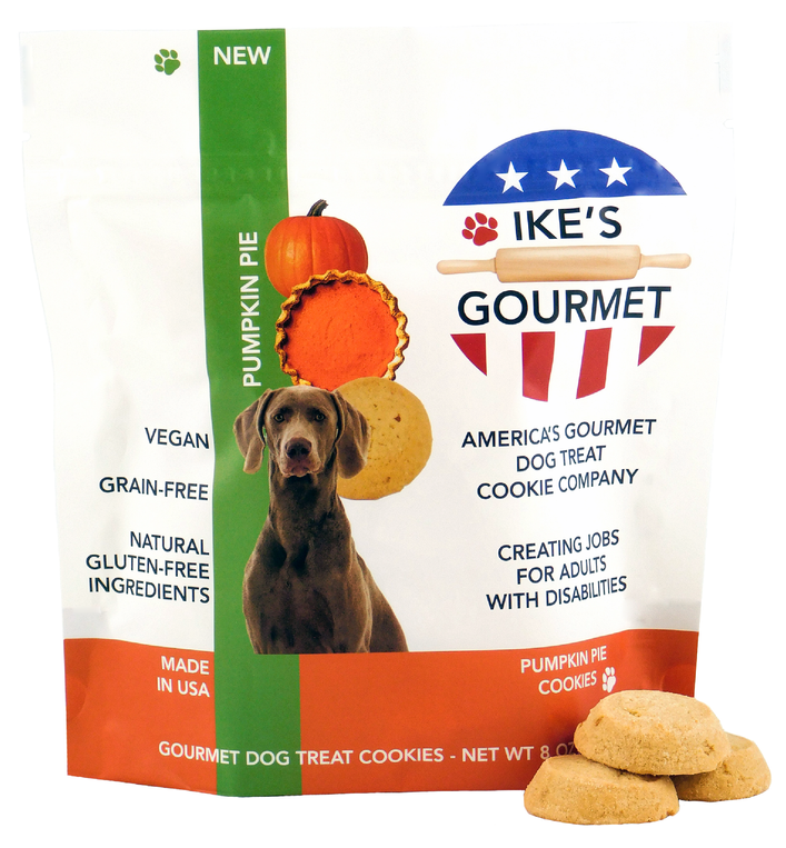 Ike's Gourmet Pumpkin Pie Dog Treat Cookies - Real Fruit Shortbread Cookies Vegan and All-Natural Grain and Gluten Free Made in USA