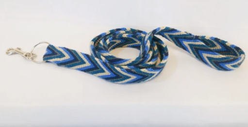 Blue Handmade Wayuu Pet Leash