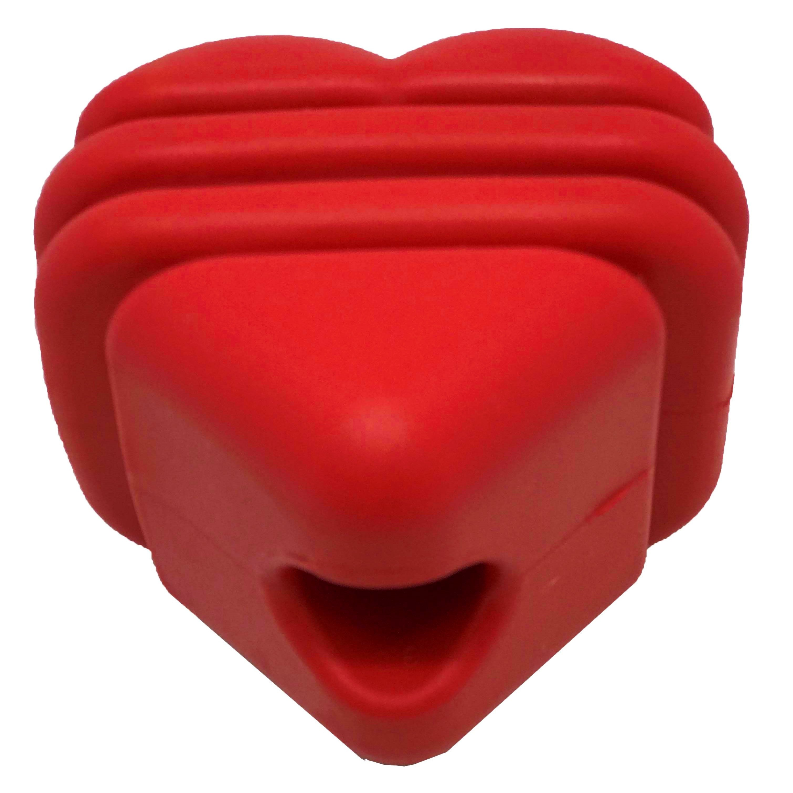 MKB Heart on a String Ultra-Durable Durable Rubber Chew Toy, Reward Toy, Tug Toy, and Retrieving Toy