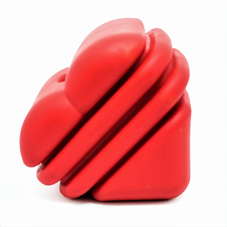 MKB Heart on a String Ultra-Durable Durable Rubber Chew Toy, Reward Toy, Tug Toy, and Retrieving Toy