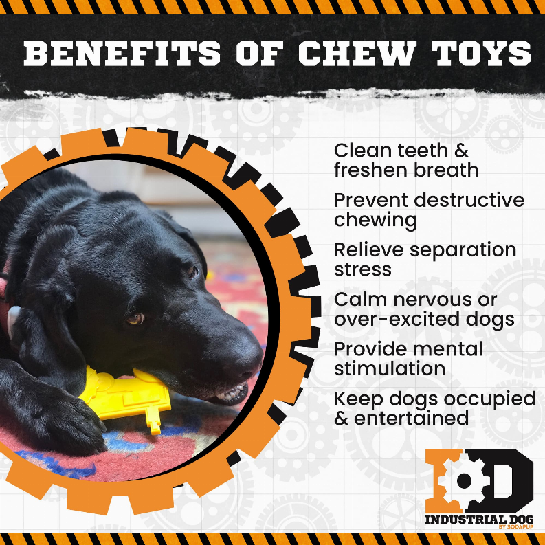ID Tractor  Ultra Durable Nylon Dog Chew Toy for Aggressive Chewers