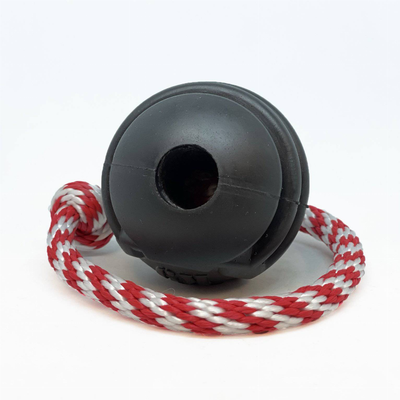 USA-K9 Magnum Black Stars and Stripes Ultra-Durable  Rubber Chew Toy, Reward Toy, Tug Toy, and Retrieving Toy