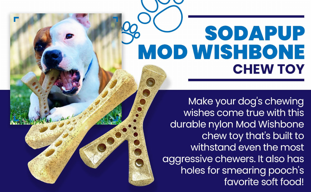 SP MOD Wishbone Ultra Durable Nylon Dog Chew Toy for Aggressive Chewers